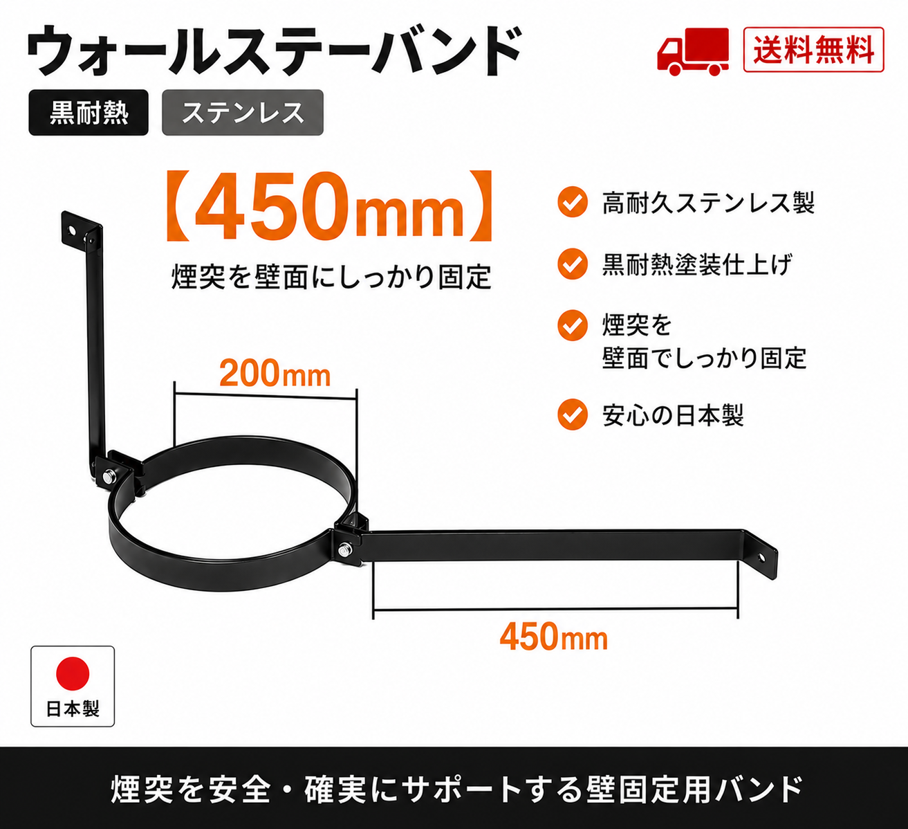 ウォールステーバンド　　　　　　　　　　 【450mm】