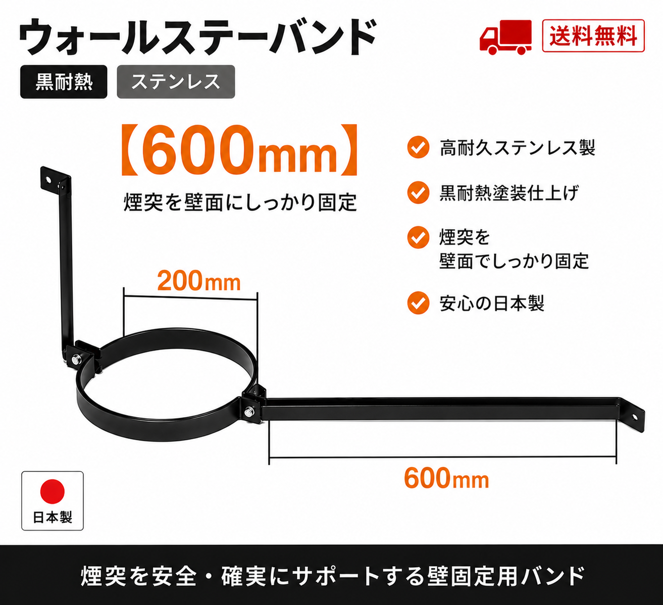 ウォールステーバンド　　　　　　　　　　 【600mm】